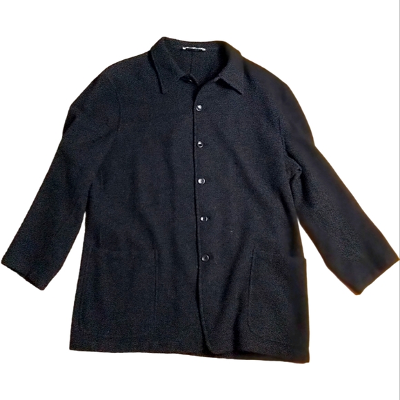 Vestimenta Spa 80% Wool Blend Charcoal Gray Shacket Size Large - Picture 1 of 9